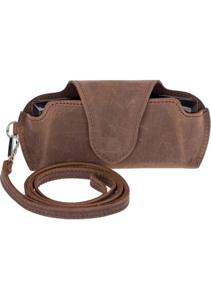 Riviera Deri Askılı Gözlük Kılıfı Karamel