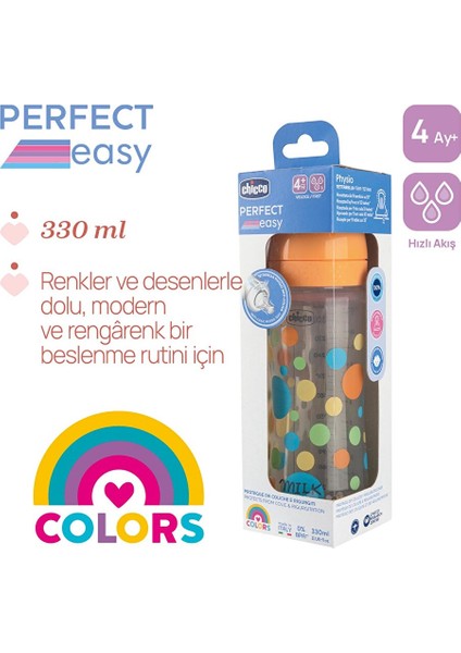Perfect Easy Biberon Pp 330 ml Hızlı Akış-Erkek (2 Adet) fiyatları