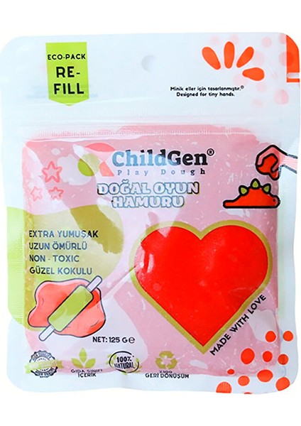 Doğal Oyun Hamuru Yedek Paket 9X125 gr (2 Adet) fiyatları