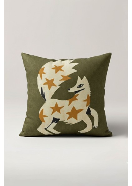 Yıldızlı Tilki Kırlent Kılıfı 45X45 cm