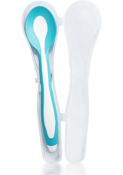 Taşıma Kutulu Mamakaşığı Yumuşak Uçlu Mavi (5 Adet)