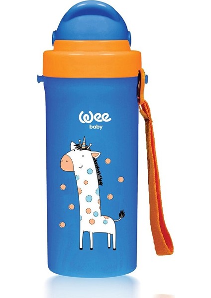 896 Wee Baby Pipetli Bardak Mavi 300 ml (5 Adet)