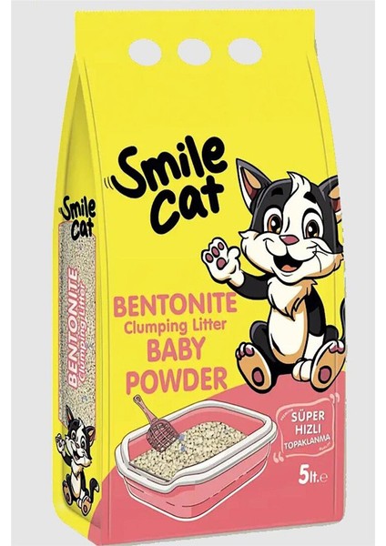 Kedi Kumu Bentonit 5 Lt Bebek Pudralı (4 Adet) fiyatları