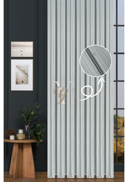 Azra Tül Perde V-Gümüş