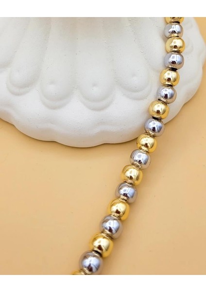 Gold Silver Renk Pirinç Kaplama Boncuk Kolye modelleri