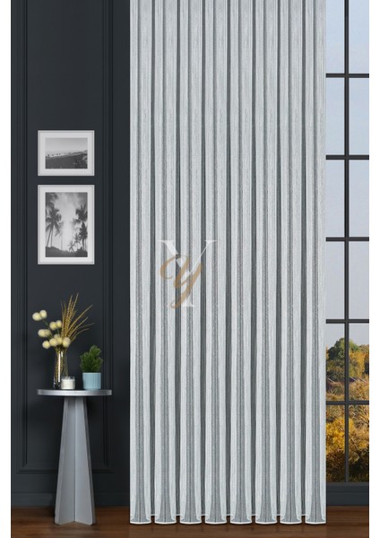 Yasemin Raporlu Çelik Tül Perde V-Gümüş fiyatları