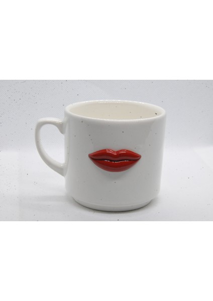 3D Kırmızı Dudak Kabartmalı Romantik Seramik Kupa - Sevgililer Günü ve Yıl Dönümü Için Özel Tasarım Hediye modelleri
