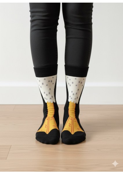 Ördek Ayağı Desenli Unisex Soket Çorap (1 Çift) – Eğlenceli Funny Socks Premium Kalite fiyatları