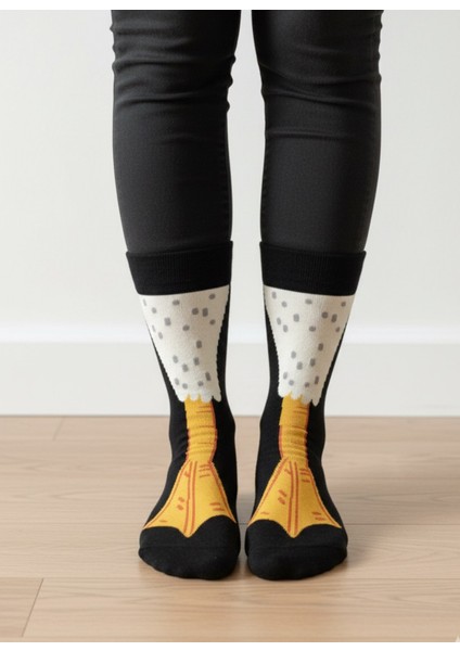 Ördek Ayağı Desenli Unisex Soket Çorap (1 Çift) – Eğlenceli Funny Socks Premium Kalite modelleri