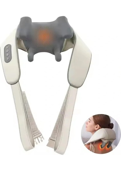 Şarjlı Ovmalı Isıtmalı Boyun Sırt-Bel Omuz Bacak Cihazı Insan Eli Yoğurma Hissi Veren Masaj
