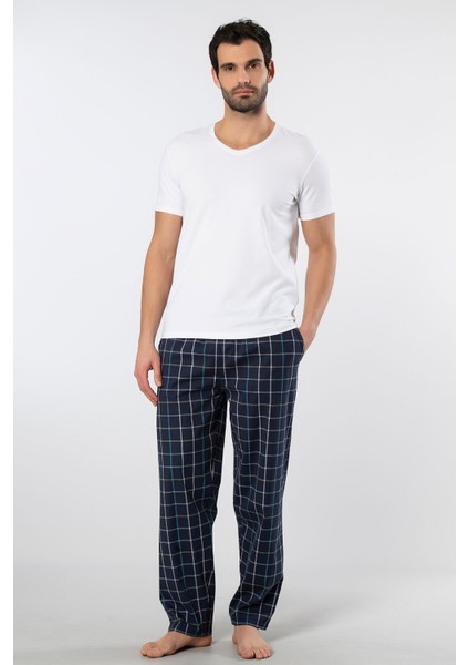 Erkek Dokuma Pijama Takımı 2238/LACIVERT 8