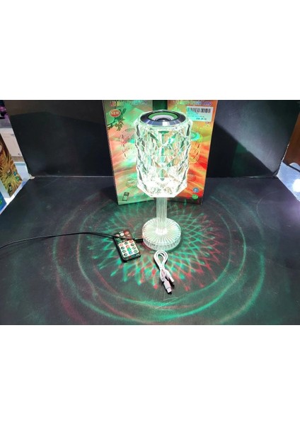 Kristal Masa Lamba Rgb Bluetooth Hoparlörlü Gece Lambası HX-222