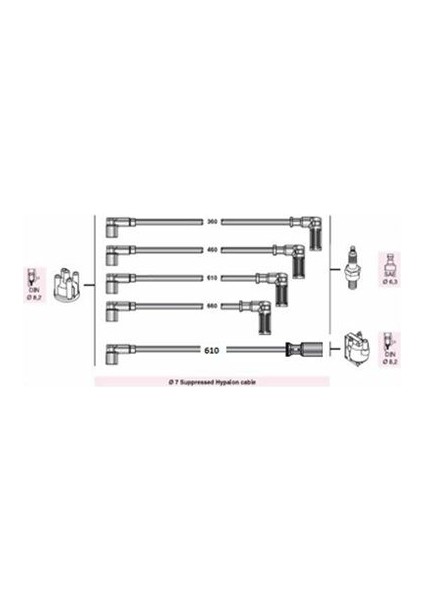 Buji+Bobin Kablosu Uno 70 Sx Carb. 1.4 1994-00 Uno Turbo Ie 1.3 1985-92