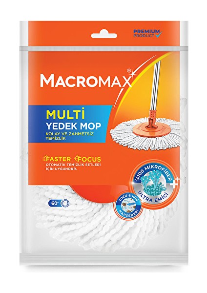 Macromax Faster Temizlik Seti Yedek Mop (3 Adet)
