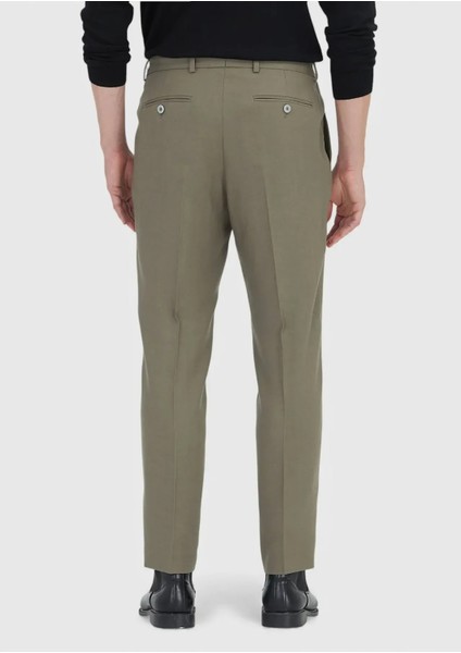 Vizon Dokuma Regular Fit Casual Yün Karışımlı Pantolon fırsatları