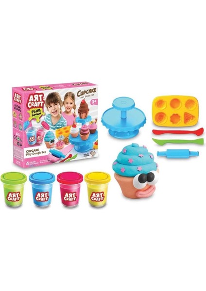 03273 Dede, Art Craft Kapkek - Cupcake Hamur Set / +3 Yaş