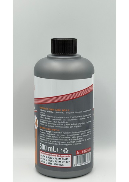 Hidrolik Fren Yağı Dot 4 500ML fiyatları