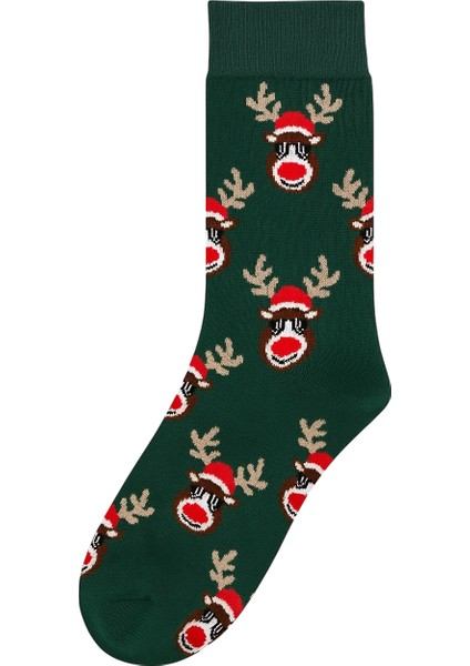 Noel ve Yılbaşı Desenli 4’lü Renkli Çorap Seti modelleri