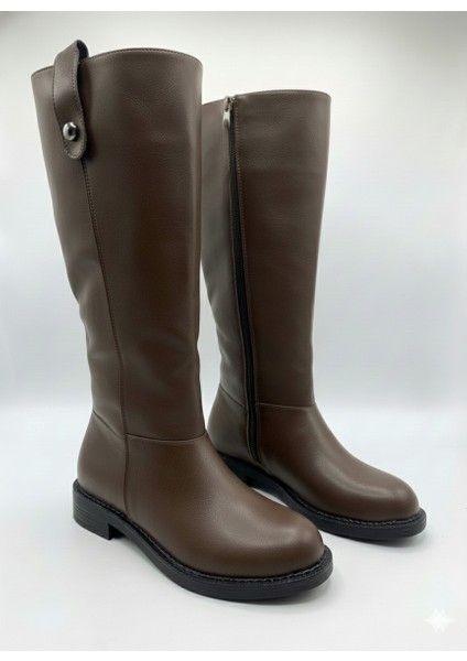 Trok Detaylı Rahat ve Şık Geniş Baldır Uygun Kadın Çizme TMD2025501 fırsatları