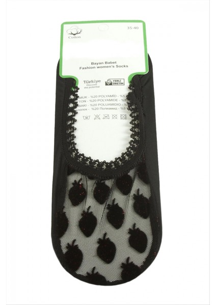 Çilek Dantel Babet Çorap