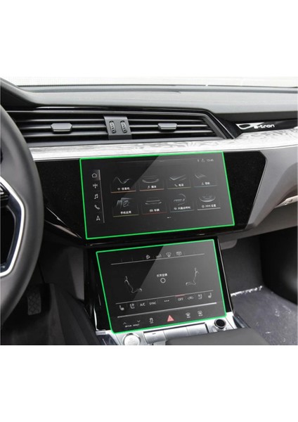 Audi E-Tron Gösterge ve Multimedya Çift Ekran Koruyucu Navigasyon 9h Nano Ekran Koruyucu