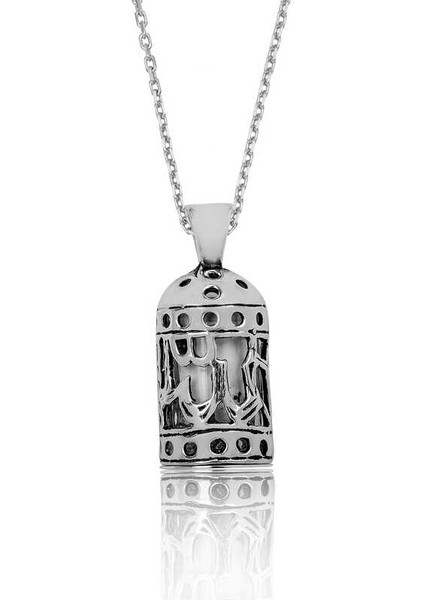 925 Ayar Gümüş Allah Cevşen Dualı Gümüş Kolye T6172 (972972)