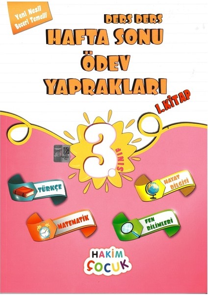 3.sınıf Ders Ders Hafta Sonu Ödev Yaprakları + Değerlendirme Testleri modelleri