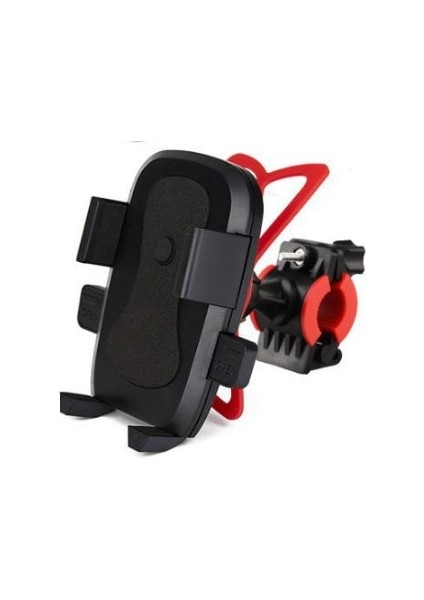 Lastik Destekli Standlı Bisiklet Telefon Tutucu