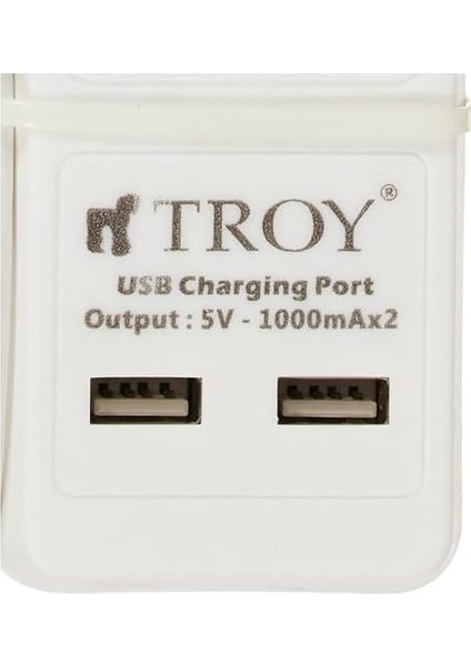 T 24025 USB Girişli Grup Priz ve Uzatma Kablosu