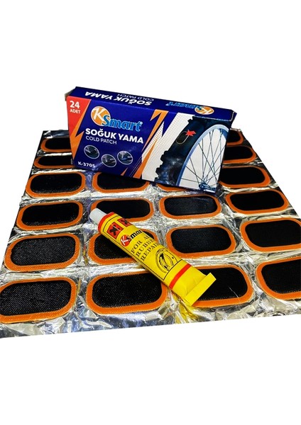 24 Parça Bisiklet Teker Yaması Soğuk Yama (4940)