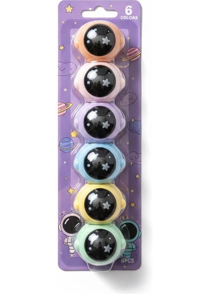 Astronot Fosforlu Kalem Yumurtlayan 1 Paket 5 Renk Astronot Figürlü Işaret Kalemi Mini 5 Li Fosforlu fiyatları