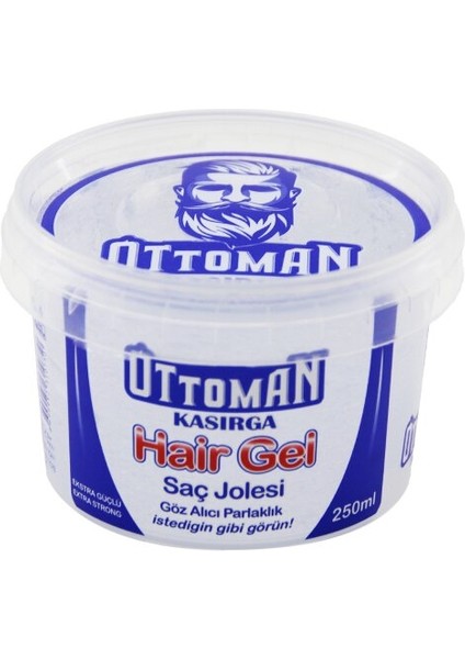 Ottoman Kasırga 250ML Şeffaf Extra Sert Saç Jölesi (5224)