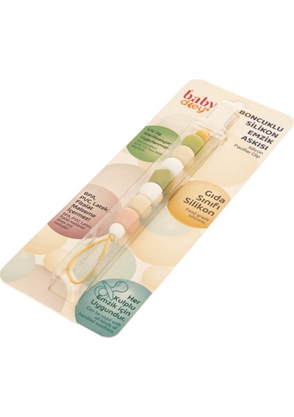 Boncuklu Silikon Emzik Askısı (3 Adet) fiyatları