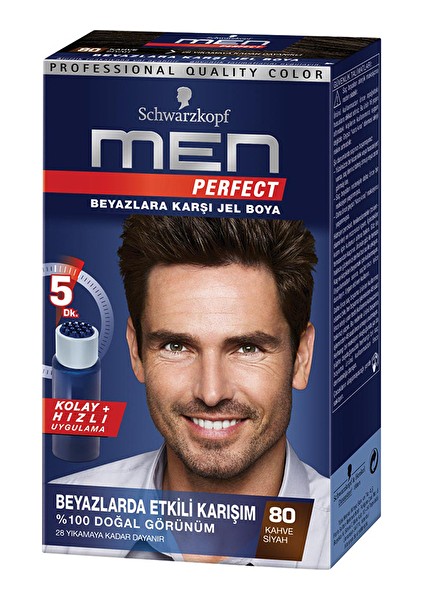 80 Siyah Kahve Erkek Saç Boyası
