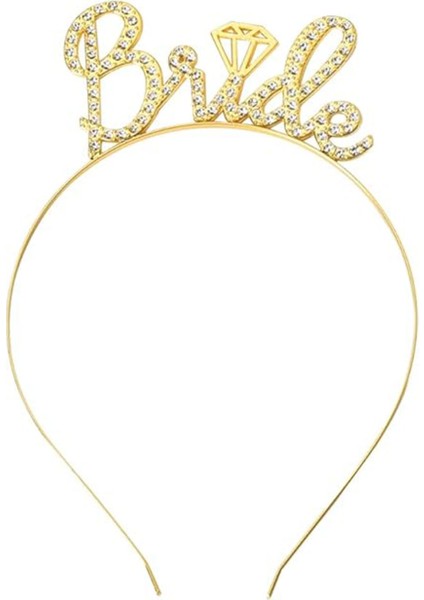 Altın Renkli Taşlı “bride” Gelin Tacı – El Yazısı Yazı Tipiyle (4940) modelleri