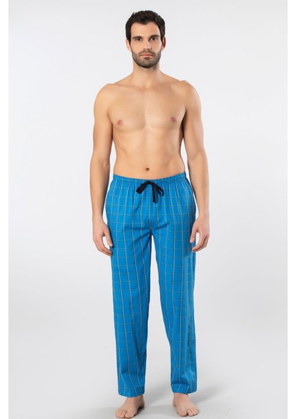 Erkek Dokuma Pijama Tek Alt 2240/MAVI 3