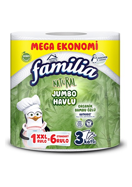 Kağıt Havlu Jumbo 1x6'lı Rulo (2 Adet)