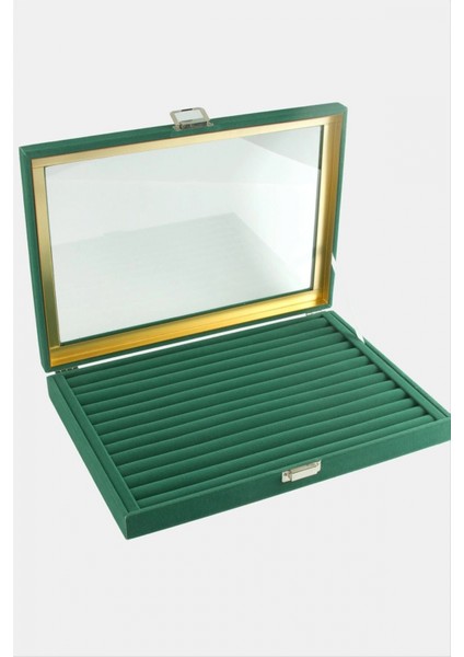 Cam Kapaklı Anfora Kumaş Kelepçe Yüzük Standı 24*34 cm fiyatları