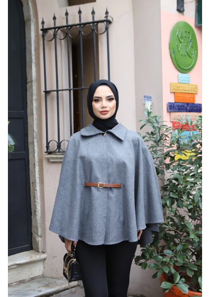 Kemerli Kaşe Pelerin modelleri