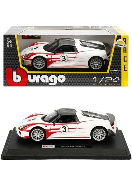Bfs 28009 Burago Porsche 918 Spyder 1:24 Model Araba -Sunman