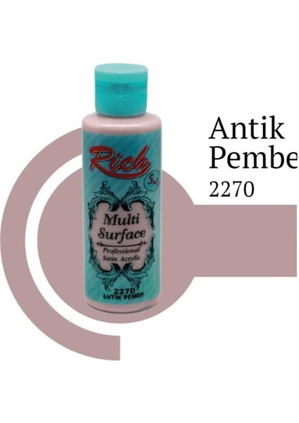 Rich Multi Surface 2270 Antik Pembe Akrilik Boya 120 cc