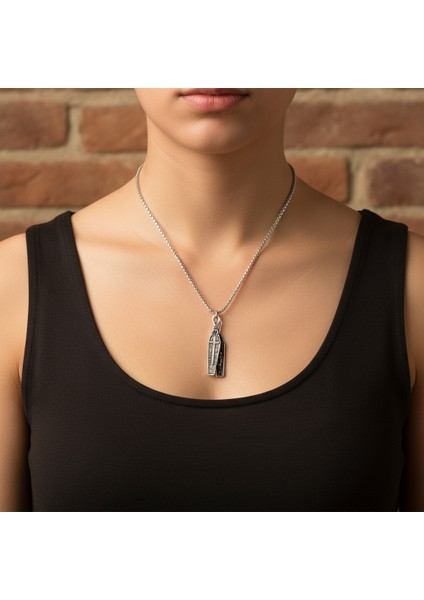 Tabut İskelet Haç Gümüş Kaplama Örme Zincir Kolye fiyatları