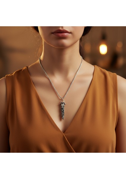 Çift Yılanlı Çubuk Gümüş Kaplama Örme Zincir Kolye fiyatları