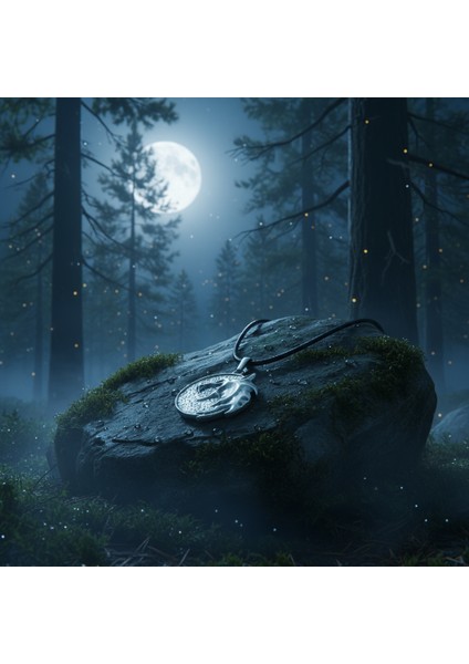 Witcher 3 Madalyon Gümüş Kaplama Deri İp Kolye indirimleri