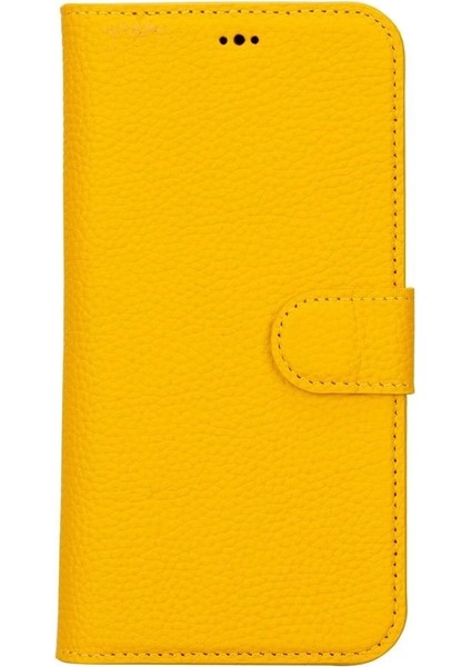 Apple iPhone 15 Plus Uyumlu Deri Cüzdanlı Kılıf Mwwn FL12 Sarı fırsatları