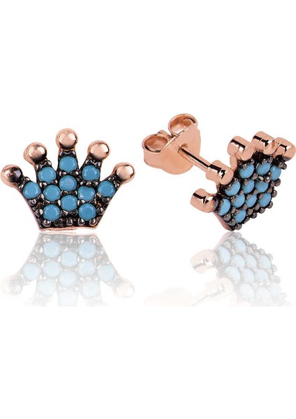 925 Ayar Gümüş Kraliçe Tacı Çivili Küpe EA1160066 (972972) fiyatları