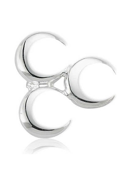 925 Ayar Gümüş Üç Hilal Rozet BRS98121017 (972972)