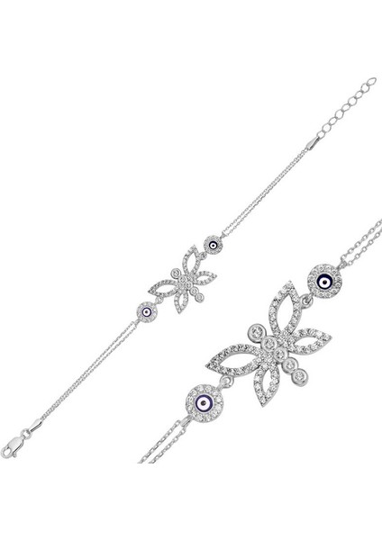 925 Ayar Gümüş Nazarlı Bileklik BR0460434 (972972)