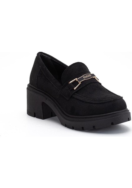 Süet Traktör Taban Tokalı Kadın Günlük Ayakkabısiyah fırsatları