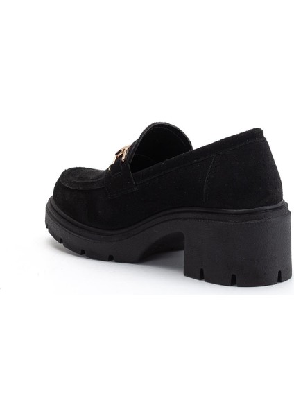 Süet Traktör Taban Tokalı Kadın Günlük Ayakkabısiyah indirimleri